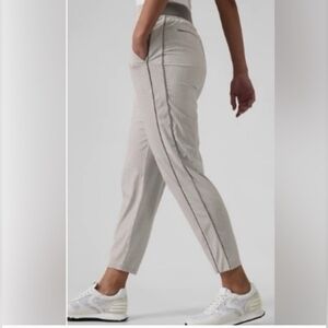 Athleta Brooklyn Striped High Rise Ankle Pants Size 8